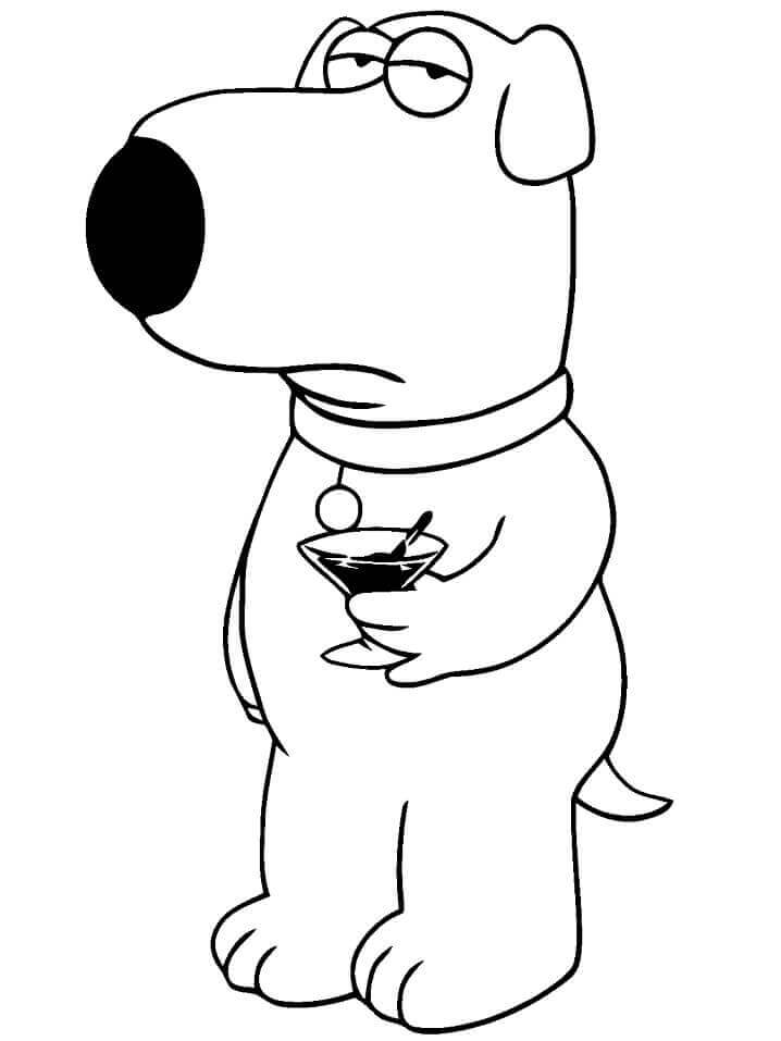 Dibujo de Brian Griffin Padre de Familia para Colorear y Imprimir