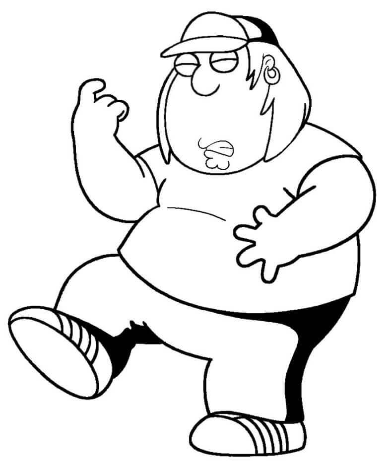 Dibujo de Chris Griffin Padre de Familia para Colorear y Imprimir