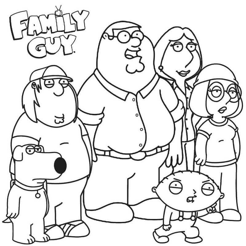 Dibujo de Hombre de Familia para Colorear y Imprimir