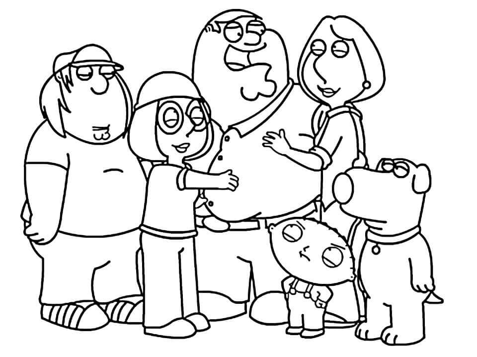 Dibujo de Padre de Familia 1 para Colorear y Imprimir