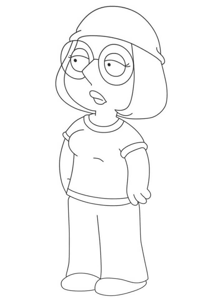 Dibujo de Padre de Familia Meg Griffin para Colorear y Imprimir