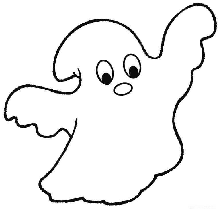 Dibujo de Dibujo Fantasma para Colorear y Imprimir