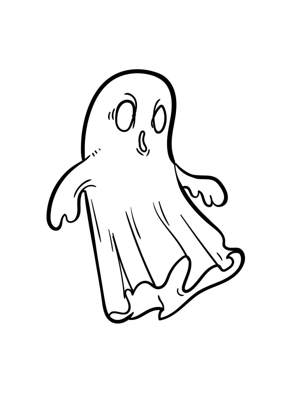 Dibujo de Fantasma Asombroso para Colorear y Imprimir