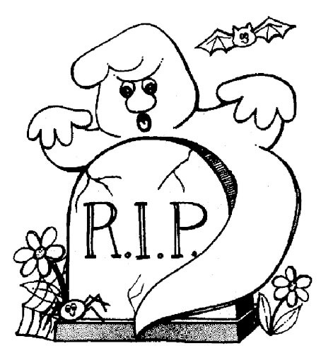 Dibujo de Fantasma de Halloween para Colorear y Imprimir