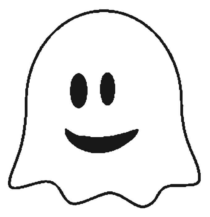 Dibujo de Fantasma En Pacman para Colorear y Imprimir