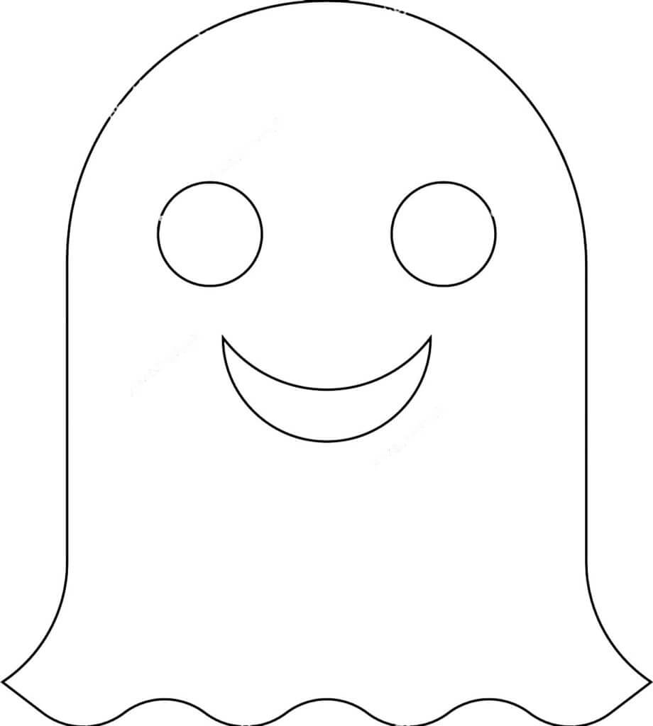Dibujo de Fantasma Encantador para Colorear y Imprimir