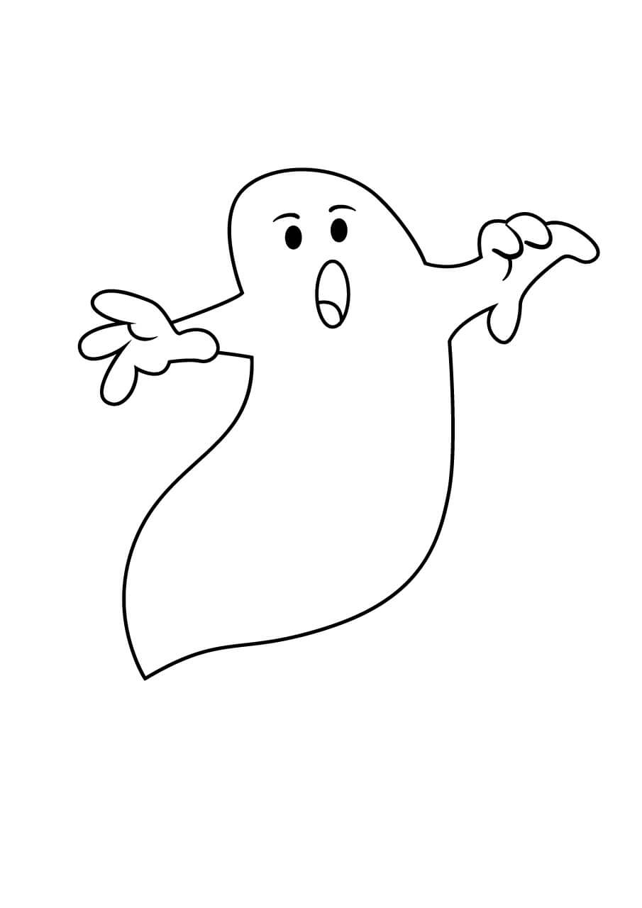 Dibujo de Fantasma Impresionante para Colorear y Imprimir