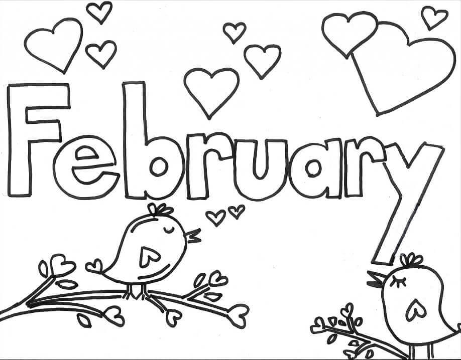 Dibujo de 3 de Febrero para Colorear y Imprimir