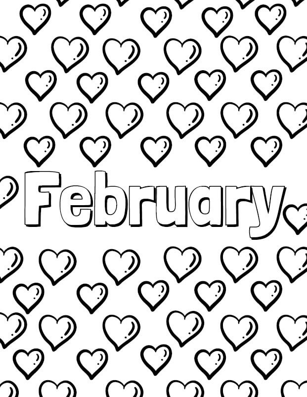 Dibujo de 7 de Febrero para Colorear y Imprimir