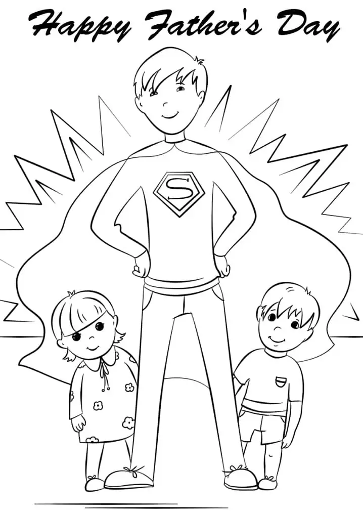 Dibujo de Free Printable Happy Fathers Day Coloring Pagejpg para Colorear y Imprimir