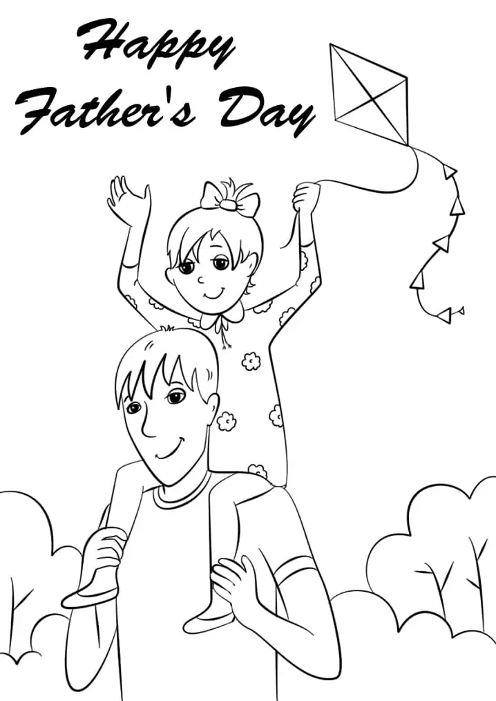 Dibujo de Happy Fathers Day 1 Coloring Pagejpg para Colorear y Imprimir