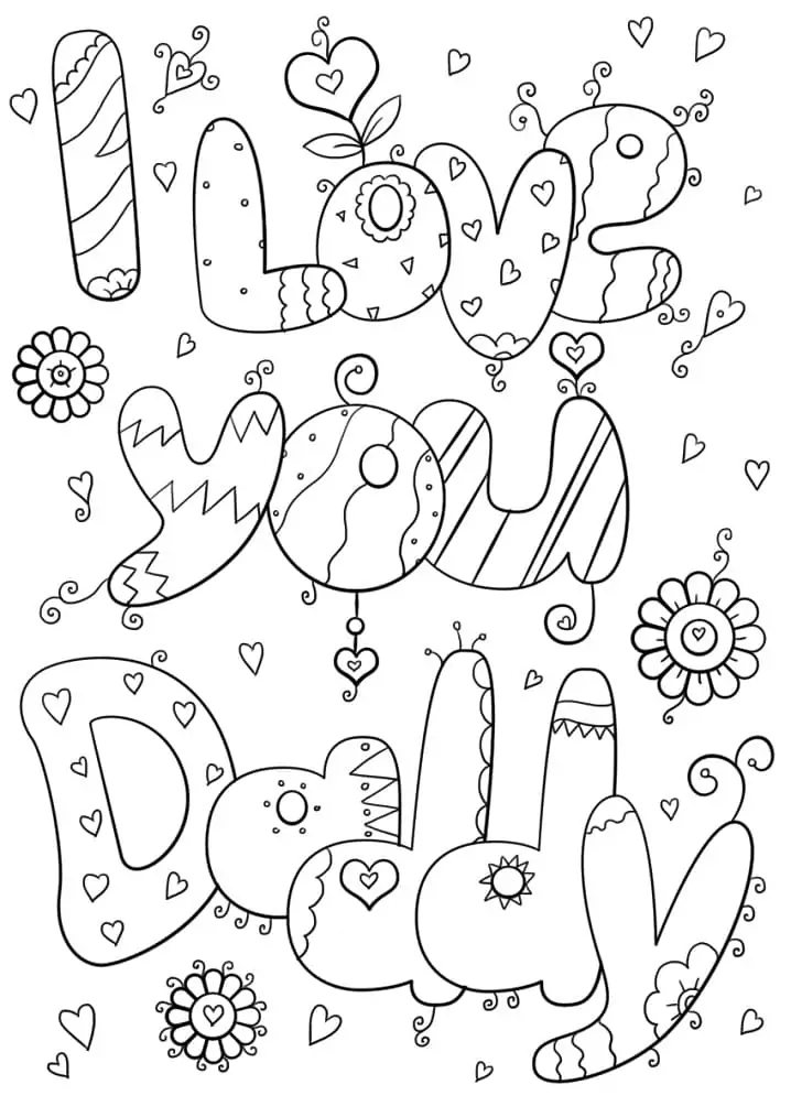 Dibujo de Happy Fathers Day 3 Coloring Pagejpg para Colorear y Imprimir