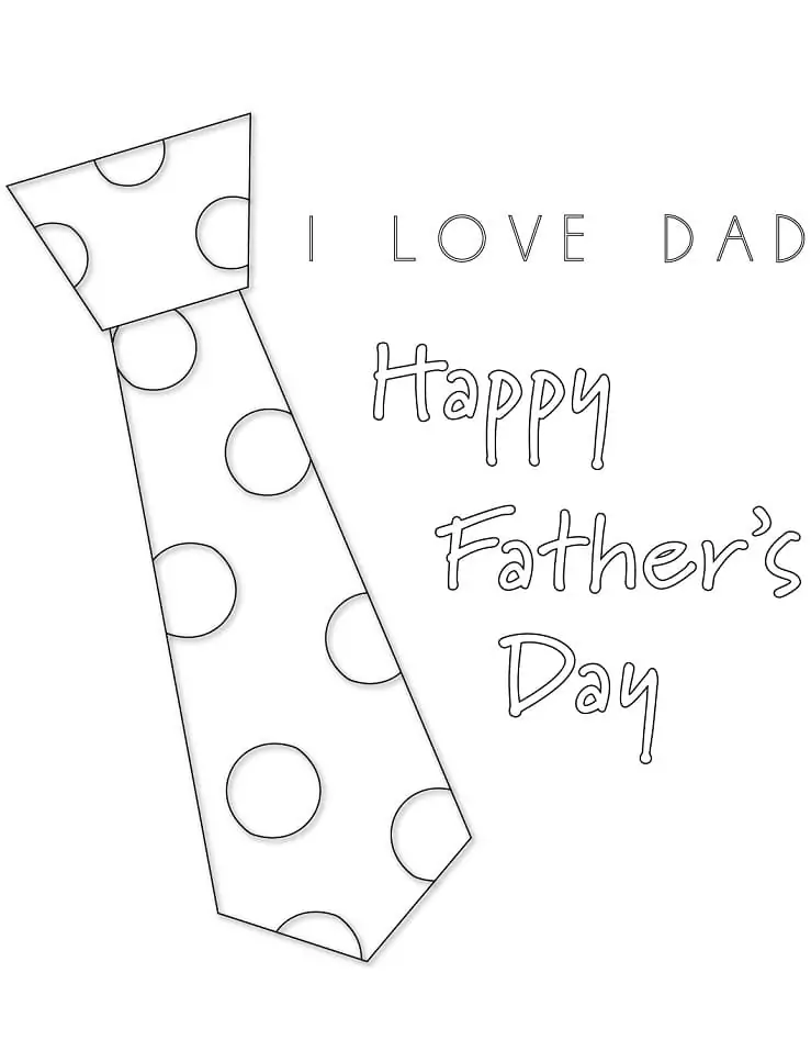 Dibujo de Love Dad Happy Fathers Day Coloring Pagejpg para Colorear y Imprimir