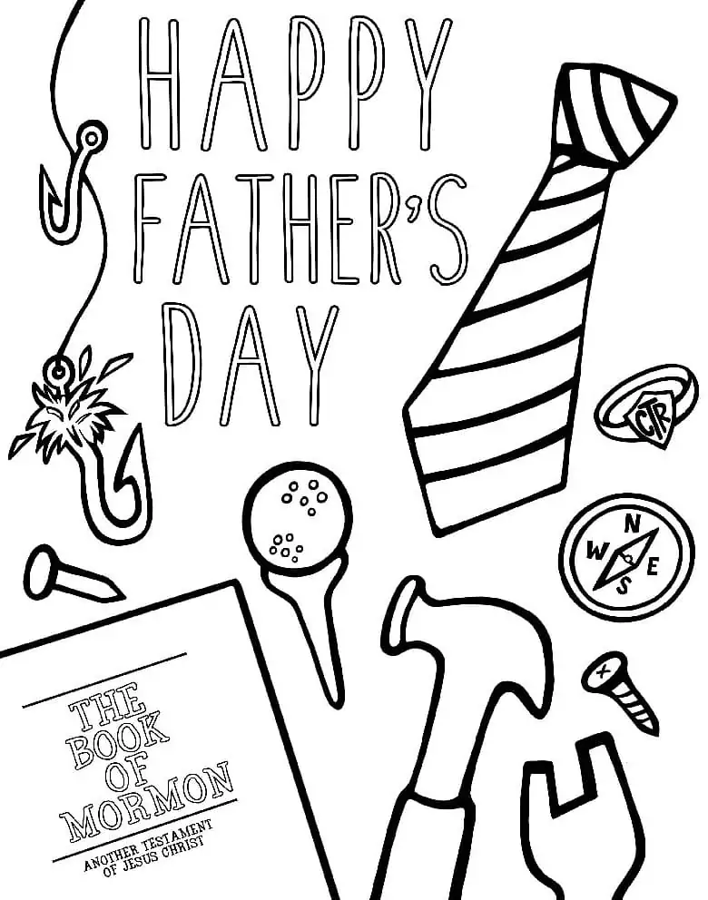 Feliz Día del Padre para Colorear