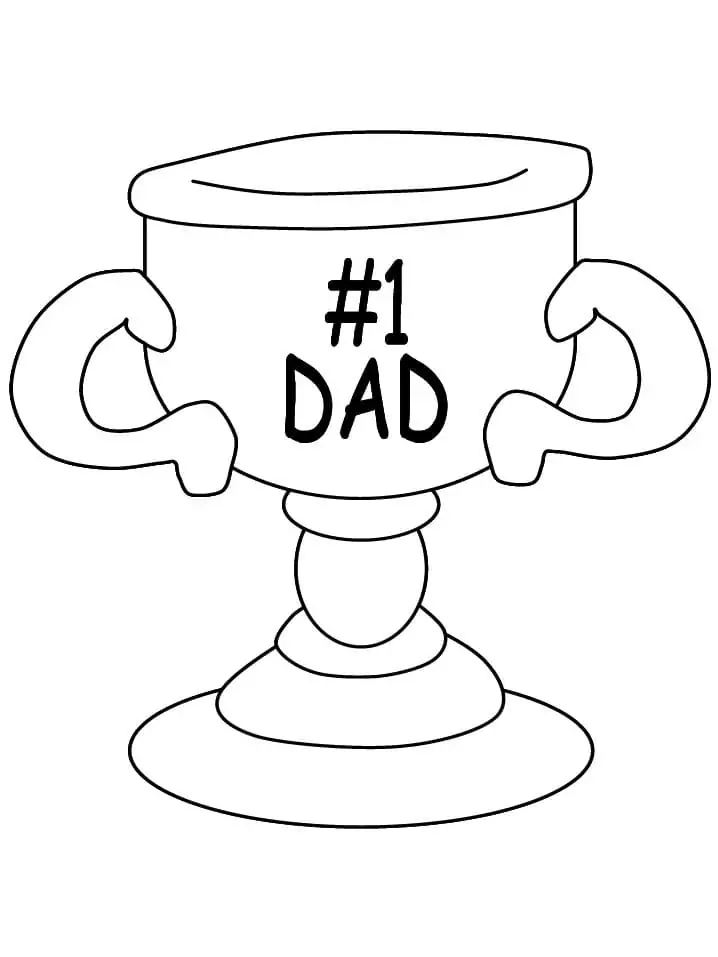 Dibujo de Trophy For Dad Coloring Pagejpg para Colorear y Imprimir