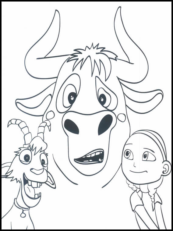 Dibujo de Ferdinand Lupe y Niña para Colorear y Imprimir