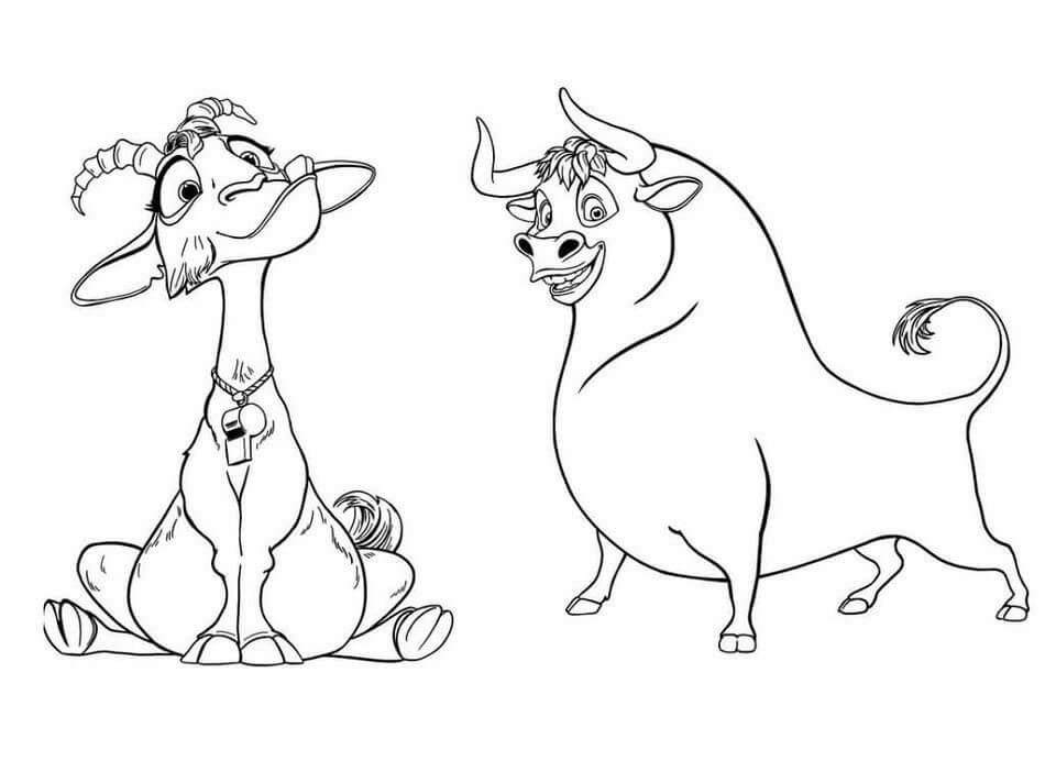 Dibujo de Lupe y Ferdinand para Colorear y Imprimir