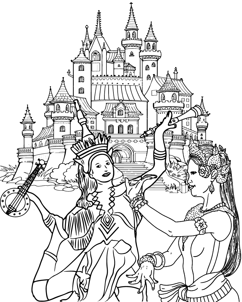 Dibujo de Francophonie Day Art Coloring Page para Colorear y Imprimir