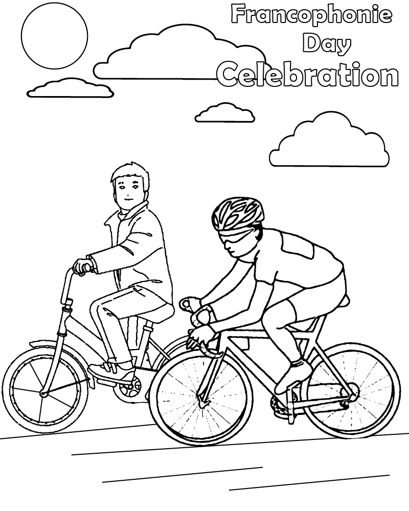 Dibujo de Francophonie Day Celebration Coloring Page para Colorear y Imprimir