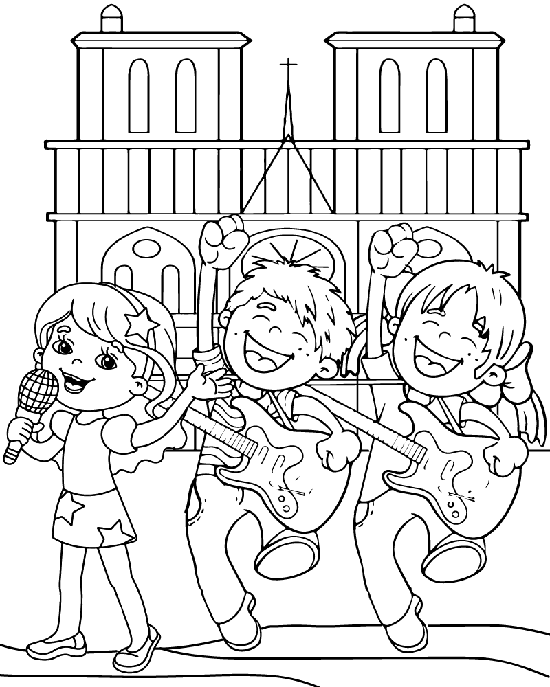 Dibujo de Francophonie Day Childrens Activities Coloring Page para Colorear y Imprimir