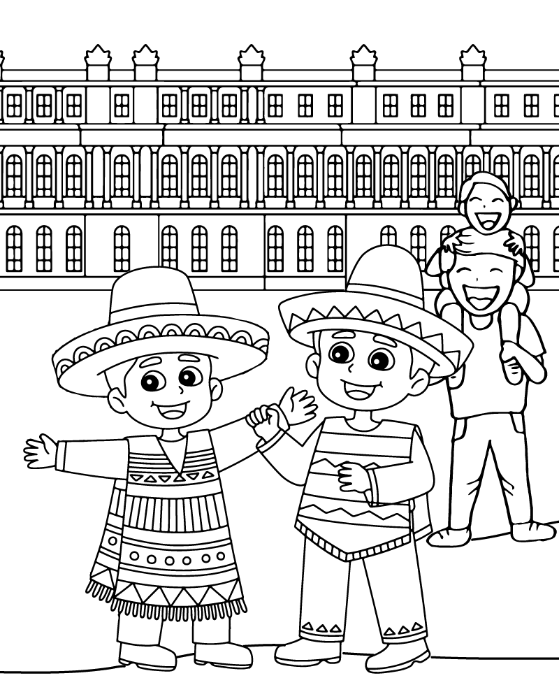 Dibujo de Francophonie Day Diversity Coloring Page para Colorear y Imprimir