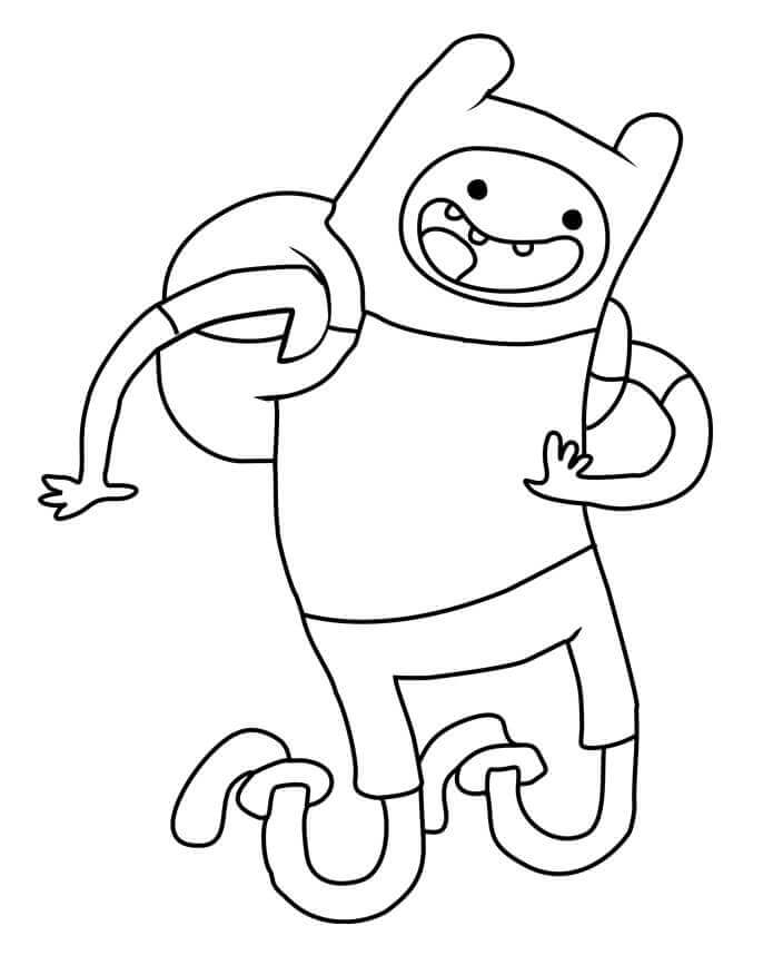 Dibujo de ¡Feliz Finn para Colorear y Imprimir