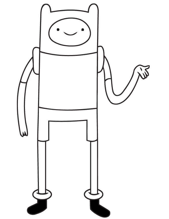 Dibujo de Finn Amistoso para Colorear y Imprimir