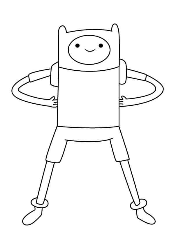 Dibujo de Finn Divertido para Colorear y Imprimir