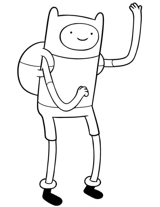 Dibujo de Finn Genial para Colorear y Imprimir