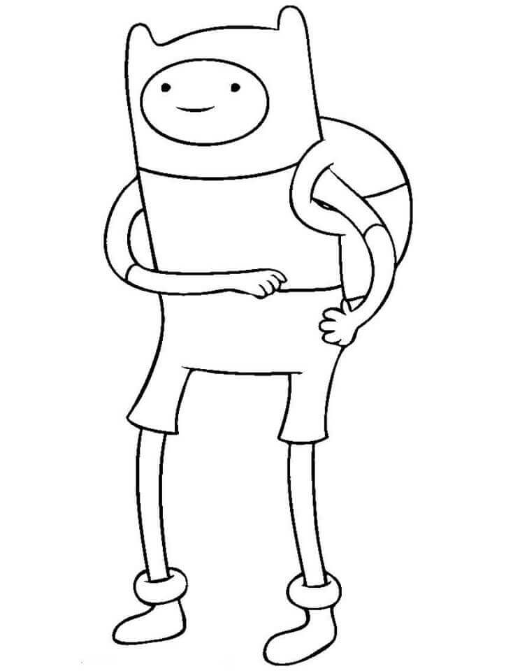 Dibujo de Finn Increíble para Colorear y Imprimir
