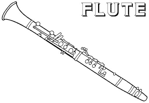 desenho flauta agradable para imprimir y colorear