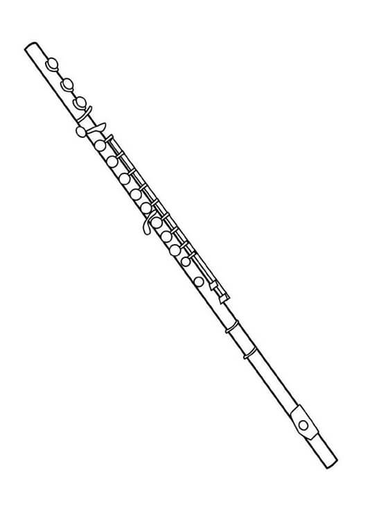 desenho flauta normal para imprimir y colorear