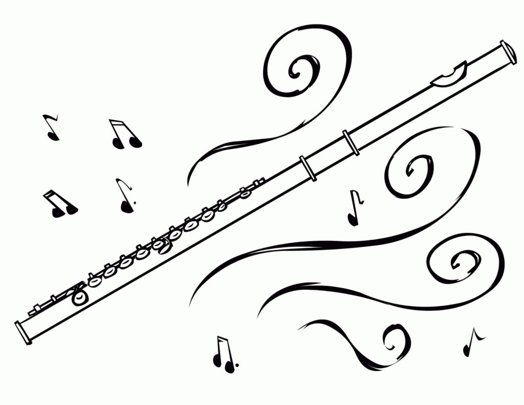 Desenho Flauta Simple Para Imprimir Y Colorear