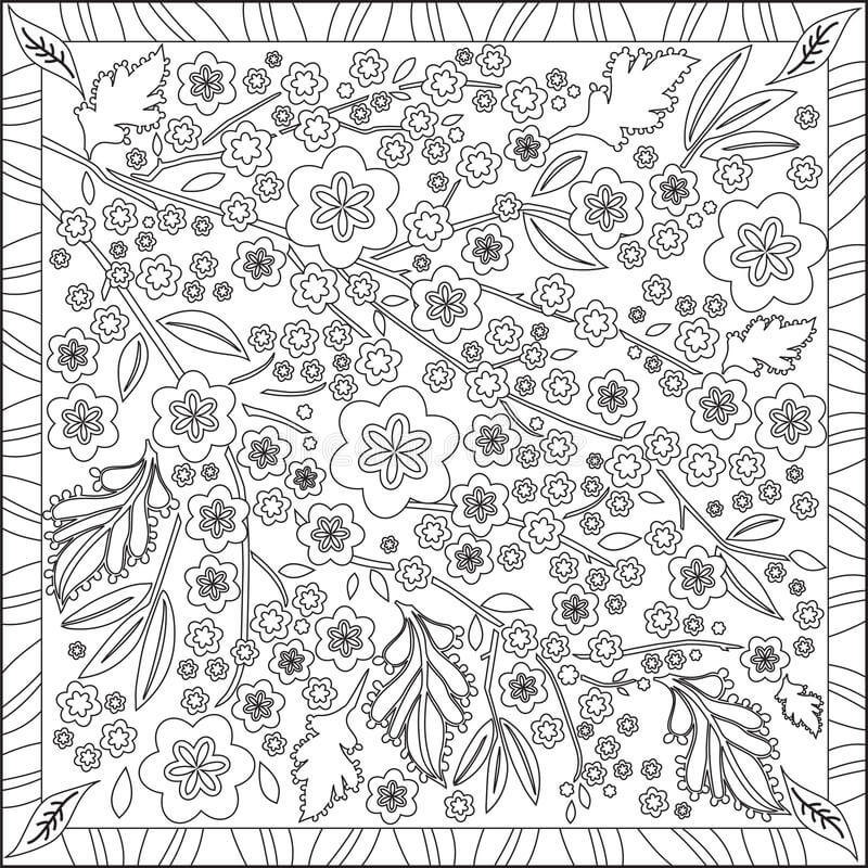 Dibujo de Flor de Cerezo Dura para Colorear y Imprimir