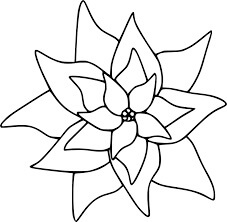 Dibujo de Poinsettia Lindo para Colorear y Imprimir