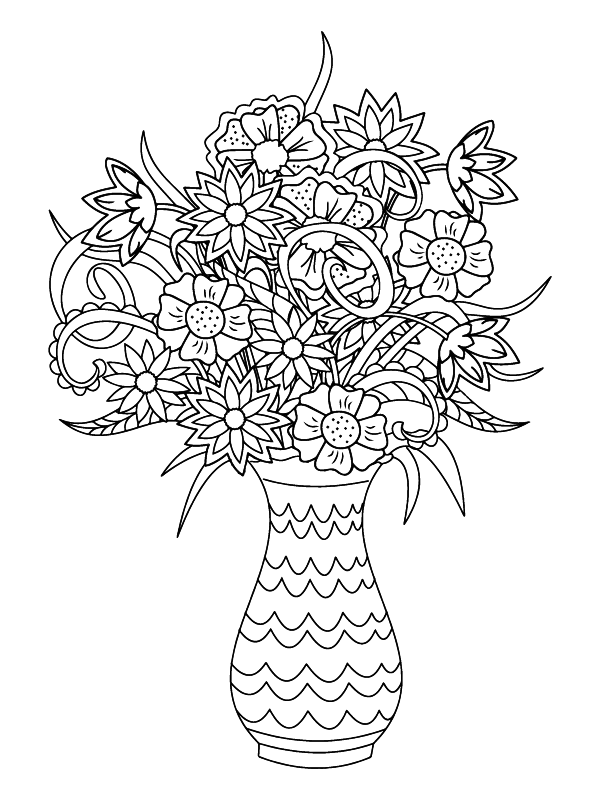 Dibujo de Flower Coloring Pagepng para Colorear y Imprimir