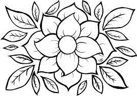 Dibujo de Flor Normal para Colorear y Imprimir