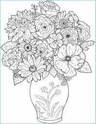 Dibujo de Florero de La Flor para Colorear y Imprimir