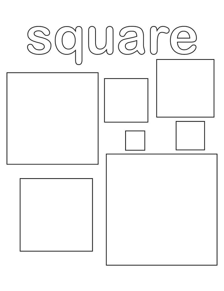 dibujos cuadrado y circulo geometrico para colorear