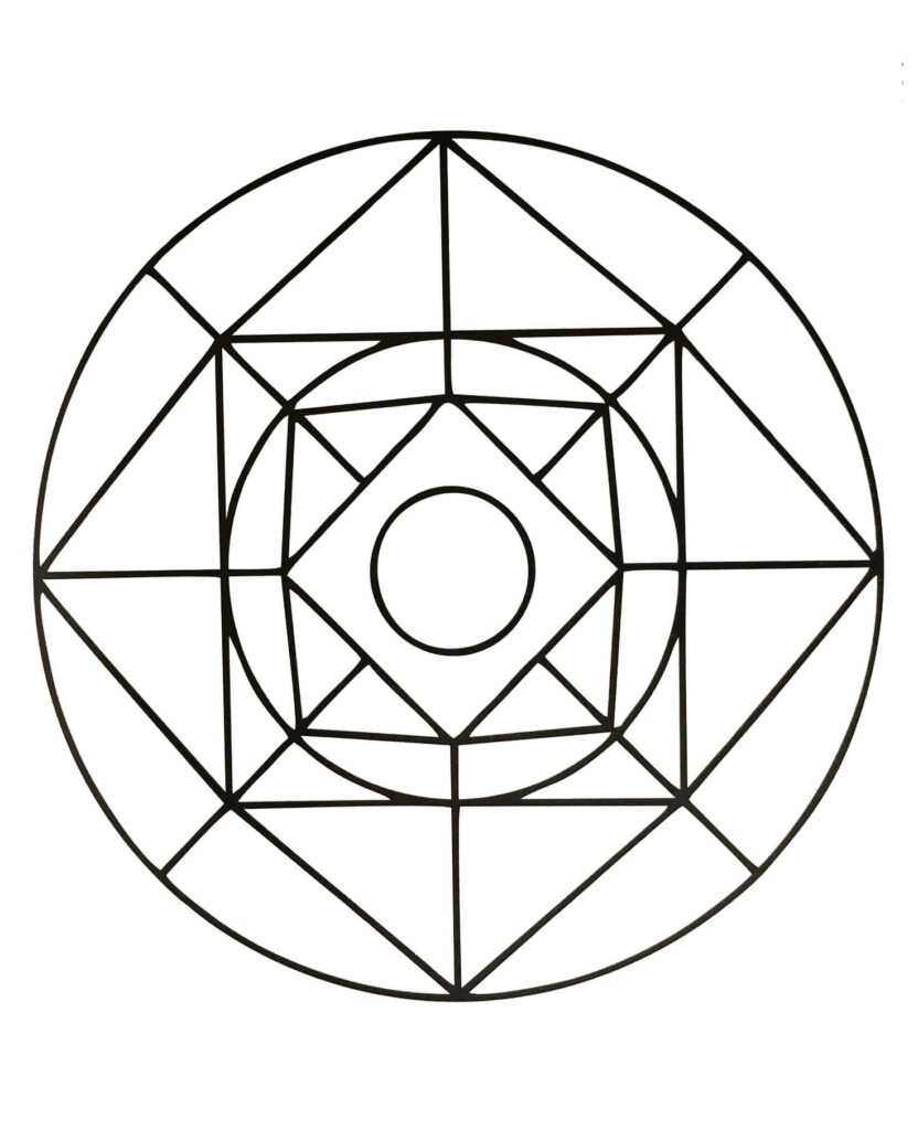 Dibujos Cuadrados Complejos Geometricos Para Colorear