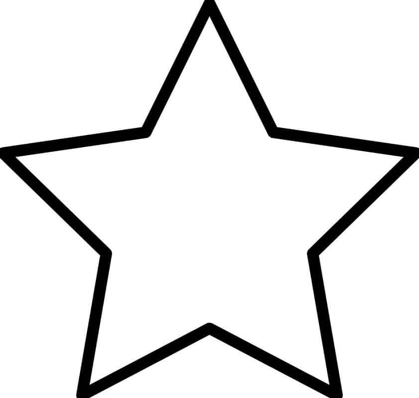 dibujos estrella simple para colorear