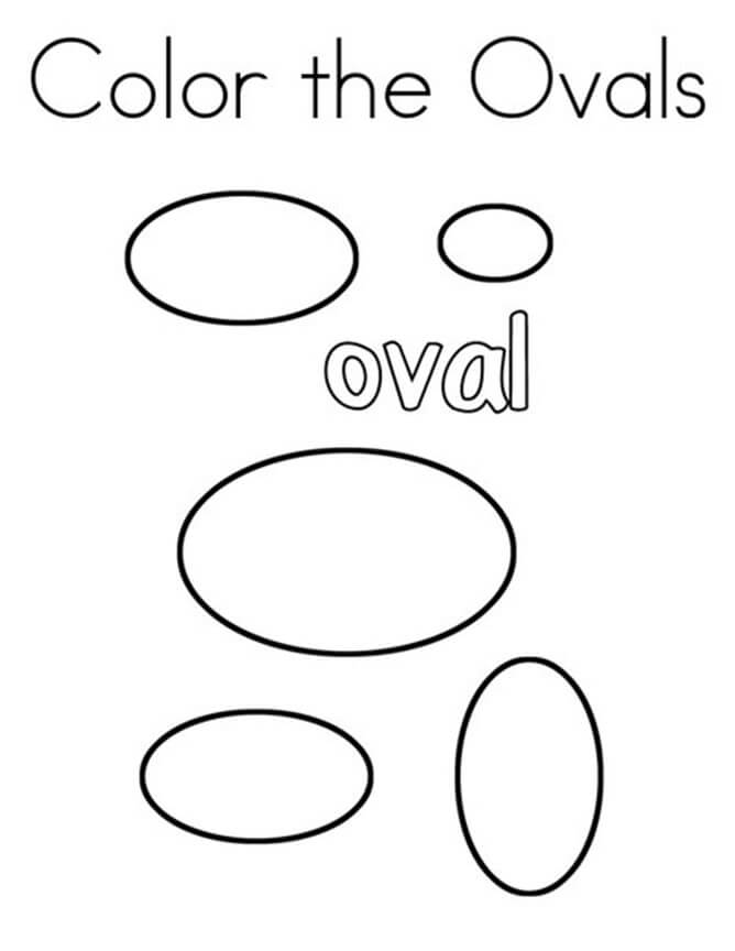 dibujos forma oval para colorear