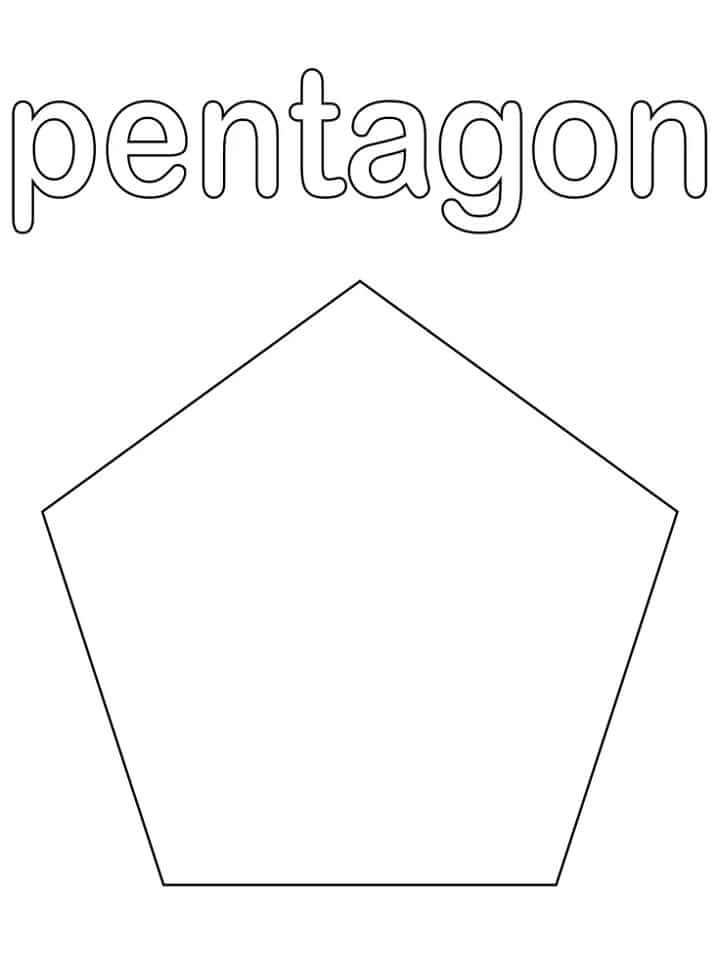 dibujos pentagono para colorear