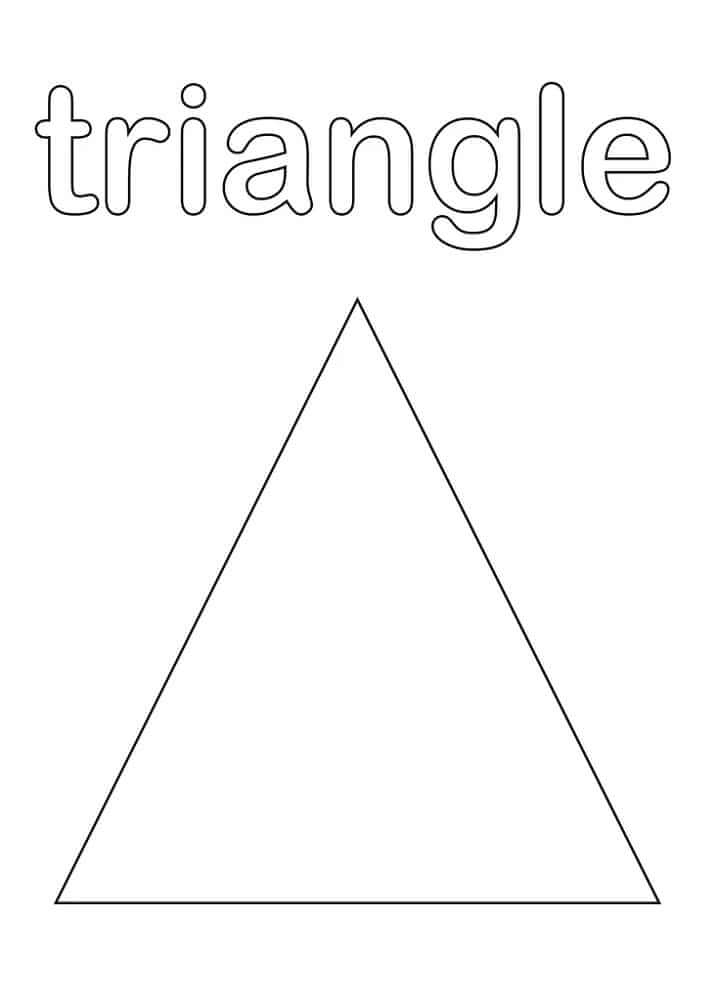 dibujos triangulo geometrico para colorear