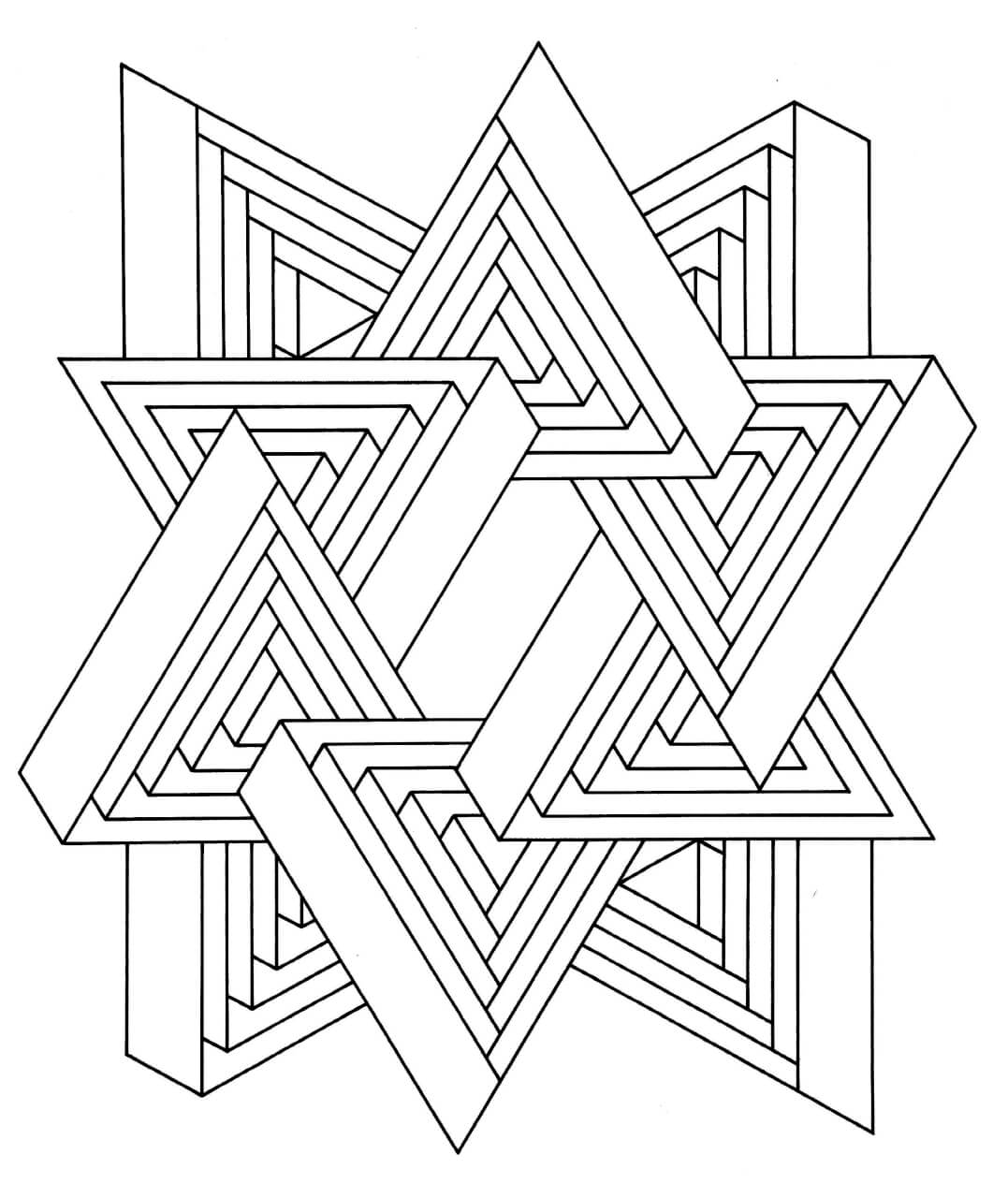 dibujos triangulo para colorear