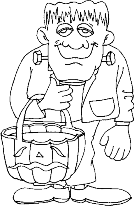 Dibujo de ¡Feliz Frankenstein para Colorear y Imprimir