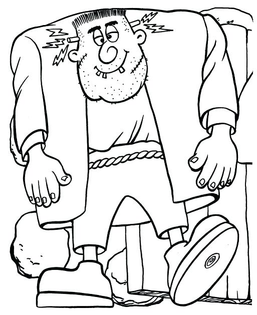 Dibujo de Frankenstein Gordo para Colorear y Imprimir