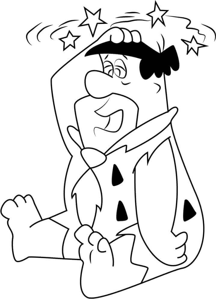 Dibujo de Fred El Picapiedra para Colorear y Imprimir
