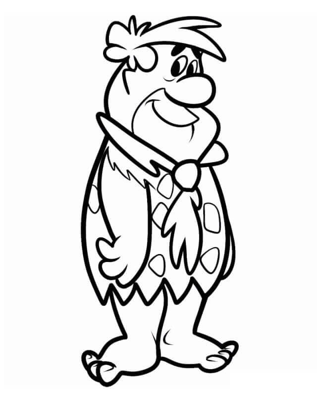 Dibujo de Fred Picapiedra 1 para Colorear y Imprimir