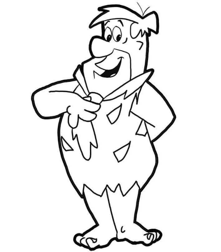 Dibujo de Fred Picapiedra para Colorear y Imprimir